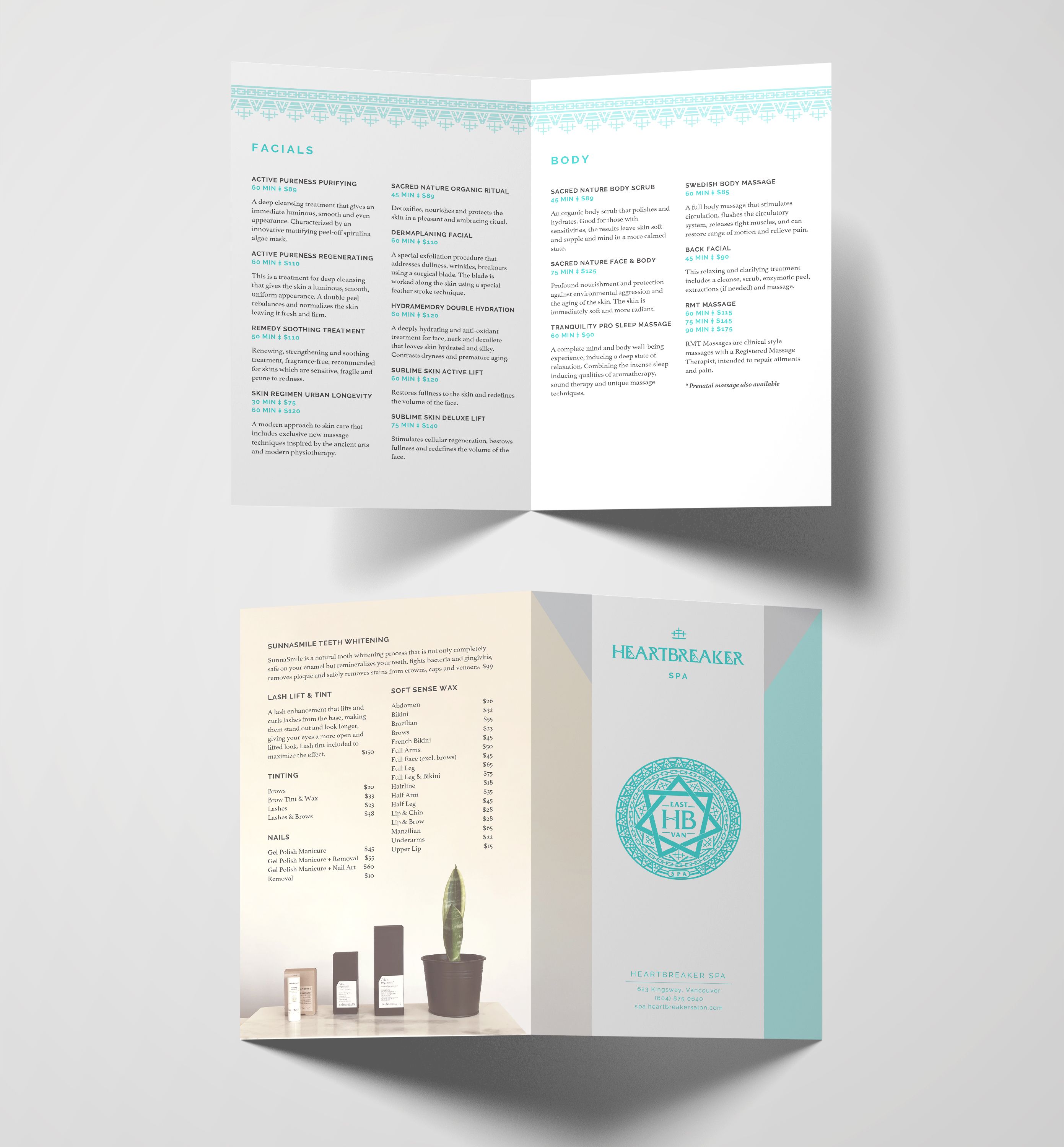 Heartbreaker Salon & Spa - bifold menu